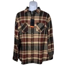 Legendary Whitetails Cottage Escape Plaid Flannel Shirt Women XL Cotton POLW9189